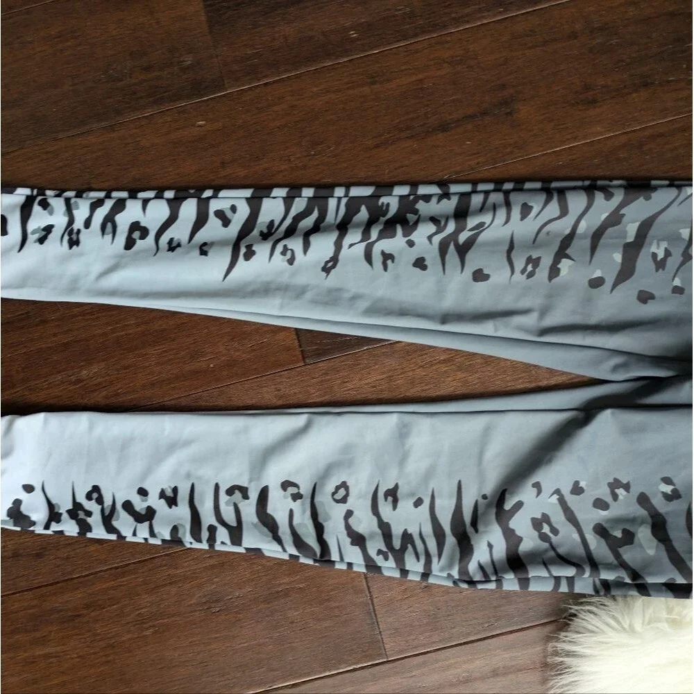WEISSMAN Dance Costume BE PREPARED 12104 Cheetah animal print gray unitard LC
